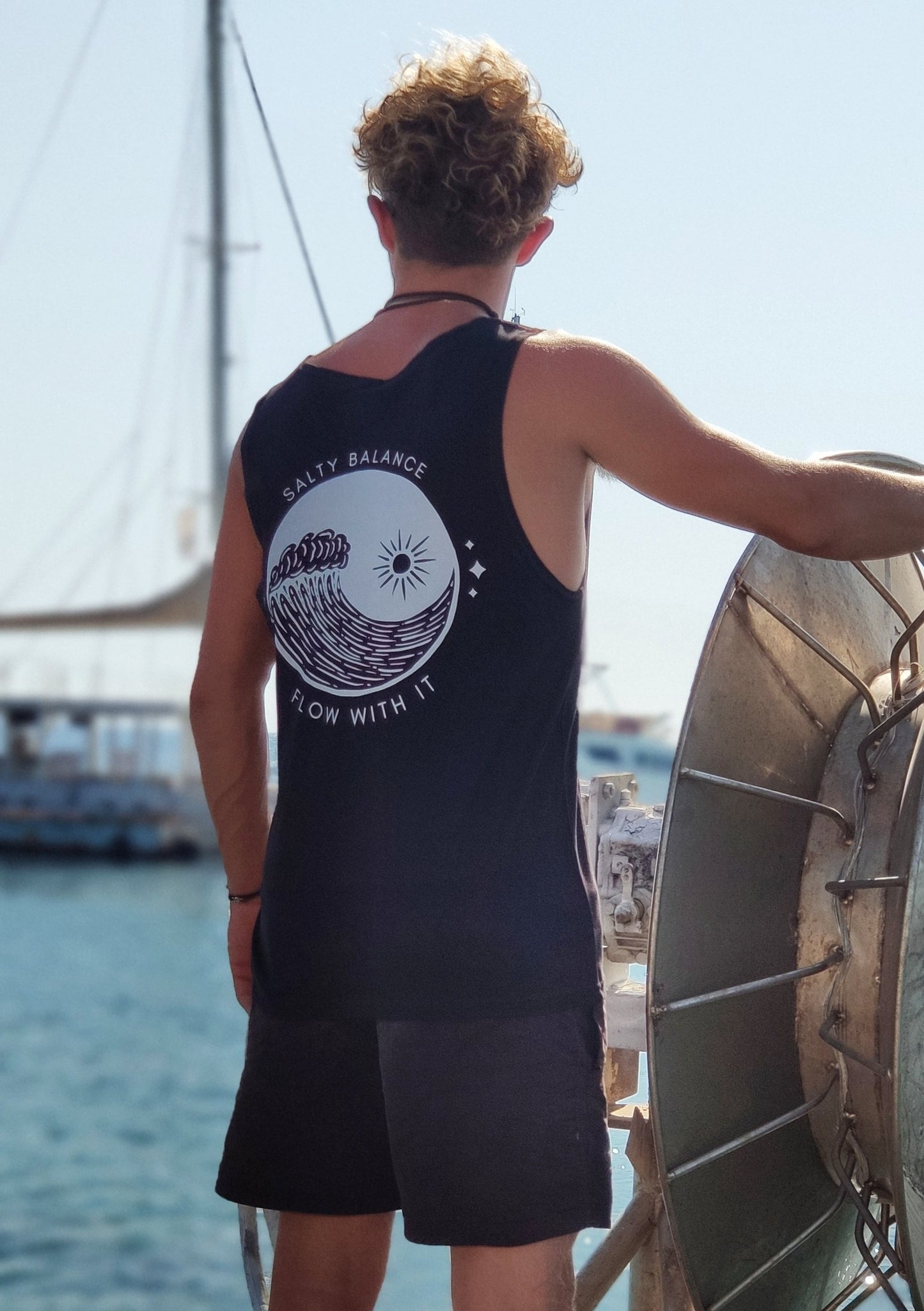 "SALTY BALANCE" 100% ORGANIC COTTON T-SHIRT