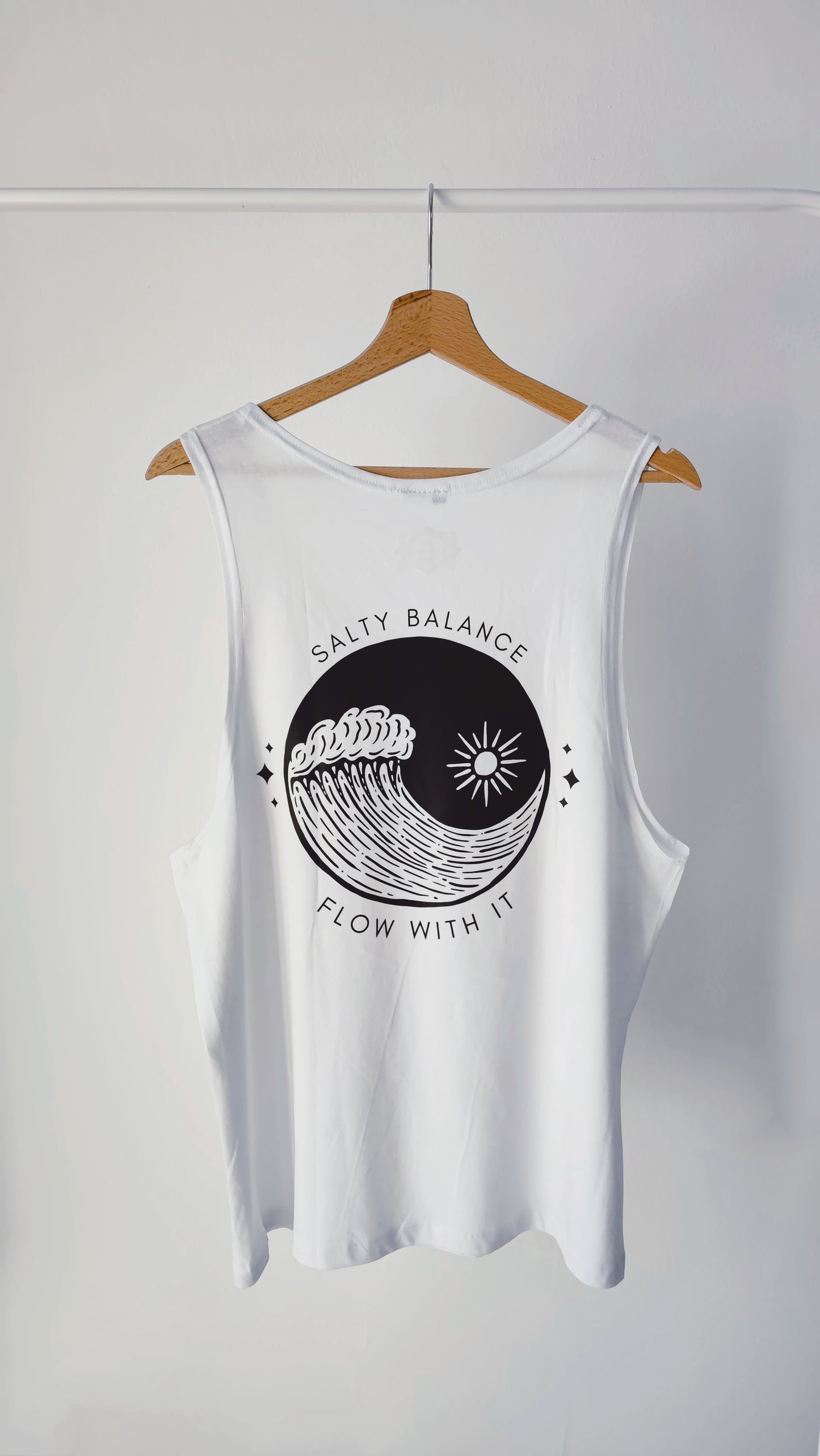"SALTY BALANCE" 100% ORGANIC COTTON T-SHIRT