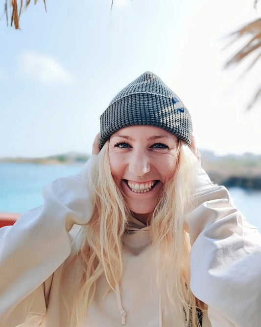 ORGANIC WAFFLE BEANIE KHAKI