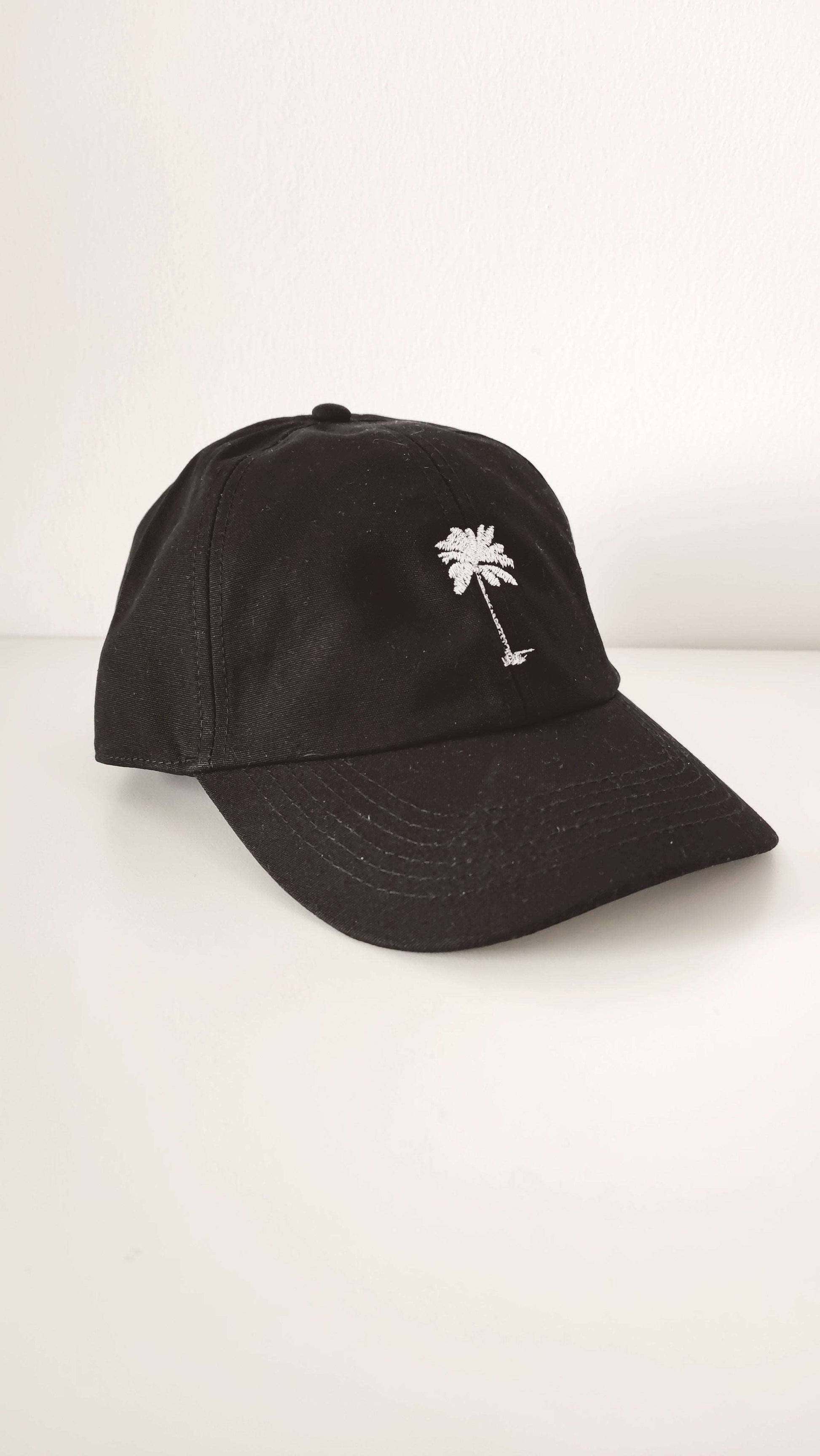 PALM TREE CREW CAP BLACK