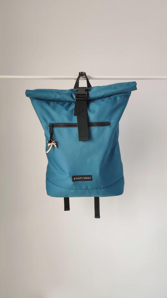 Recycled Backpack Roll-Top Blue